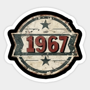 Vintage 1967 Birthday Gift Design Sticker